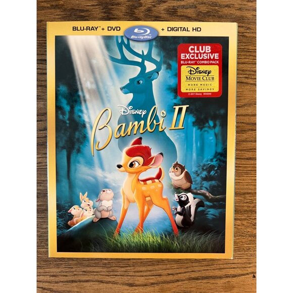 Disney Bambi II Blu-ray + DVD + Digital HD Combo Pack Kids Movie - Picture 1 of 4